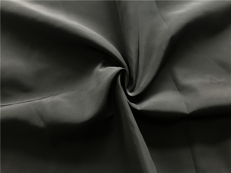 Polyester 75D mémoire Tissu Noir Dyed